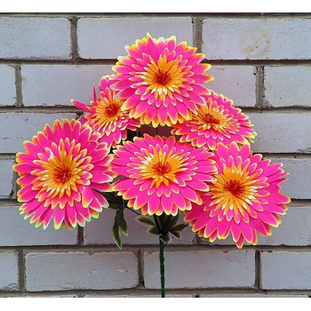 Искусственные цветы букет Герберы 6 голов 56 см я-7280