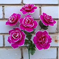 Искусственные цветы букет Розы 6 голов 45 см я-7252