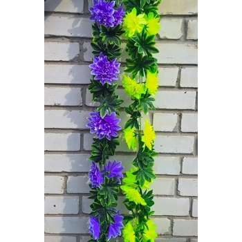 Искусственная Лиана Хризантема цветная 2 метра ю-4160