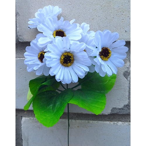 Искусственные цветы Ромашка белая бордюрная 22 см ю-1337=Б