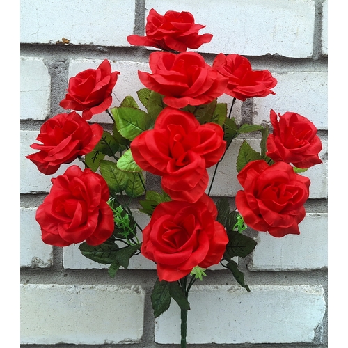 Искусственные цветы Роза раскрытая 50 см 10 голов ю-ФА 4307