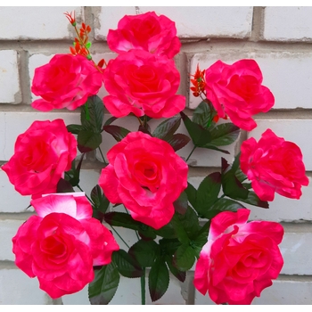 Искусственные цветы Роза раскрытая крупная 58 см ю-3322
