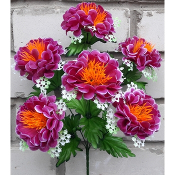 Искусственные цветы Калинка красивая с серединкой 6 голов 39 см ю-97а639