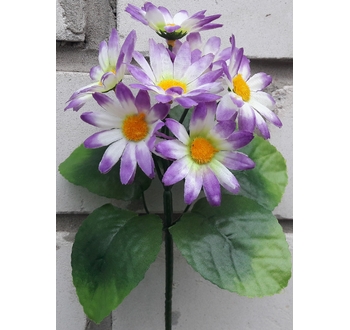Искусственные цветы Ромашка цветная бордюрка 22 см 6 голов ю-98а670