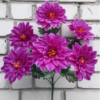 Штучні квіти Букет гербери круговий великий 63 см ю-1301