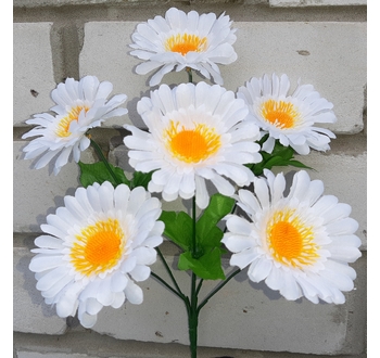 Искусственные цветы Ромашка пышная белая 36 см ю-95а888