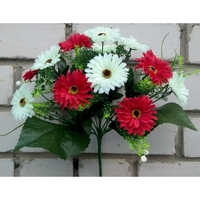 Искусственные цветы Астра цветная под натуралку кустиком 13 голов ю-2102