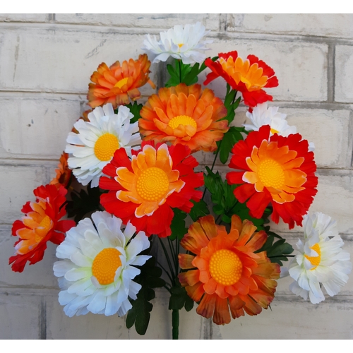 Искусственные цветы Календула цветная 15 голов 52 см я-5012