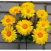 Искусственные цветы Ромашка цветная 9 голов 50 см ю-1384-9 Ц