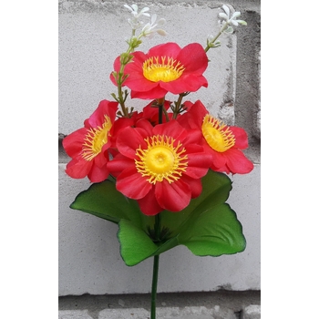 Искусственные цветы Маргаритка бордюрка 26 см 5 голов ю-97а196