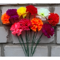 Искусственные цветы Гвоздика Одиночная цветная 32 см ю-1055
