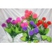 Искусственные цветы Одуванчики пластмассовые кустиком 37 см ю-6169
